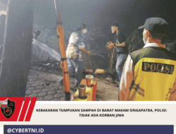 Kebakaran Tumpukan Sampah di Barat Makam Singapatra, Polisi: Tidak Ada Korban Jiwa
