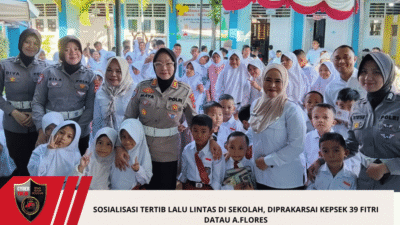 Sosialisasi Tertib lalu lintas di Sekolah, Diprakarsai Kepsek 39 Fitri Datau A.Flores