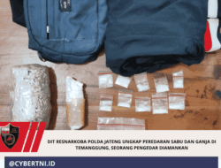 Dit Resnarkoba Polda Jateng Ungkap Peredaran Sabu dan Ganja di Temanggung, Seorang Pengedar Diamankan