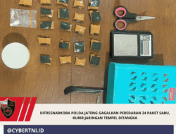 Ditresnarkoba Polda Jateng Gagalkan Peredaran 24 Paket Sabu, Kurir Jaringan Tempel Ditangka
