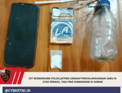 Dit Resnarkoba Polda Jateng Ungkap Penyalahgunaan Sabu di Atas Perahu, Tiga Pria Diamankan di Demak