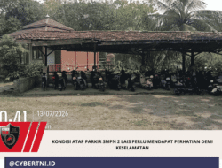 Kondisi Atap Parkir SMPN 2 Lais Perlu Mendapat Perhatian Demi Keselamatan