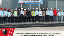 Wapres Raka Buming Raka Tinjau Pembangunan Jalan Tol Musi 5 Serta Pengolahan PSEL Yang 91 Persen Rampung.