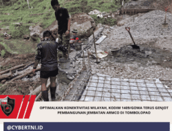 Optimalkan Konektivitas Wilayah, Kodim 1409/Gowa Terus Genjot Pembangunan Jembatan Armco di Tombolopao