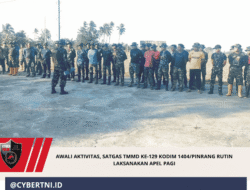 Awali Aktivitas, Satgas TMMD ke-129 Kodim 1404/Pinrang Rutin Laksanakan Apel Pagi