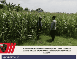 Polsek Sumobito Lakukan Peninjauan Lahan Tanaman Jagung Binaan, Dalam Rangka Mendukung Ketahanan Pangan