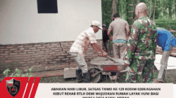 Abaikan Hari Libur, Satgas TMMD Ke-129 Kodim 0208/Asahan Kebut Rehab RTLH Demi Wujudkan Rumah Layak Huni bagi Warga Desa Kapal Merah