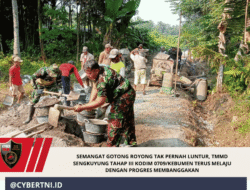 Semangat Gotong Royong Tak Pernah Luntur, TMMD Sengkuyung Tahap III Kodim 0709/Kebumen Terus Melaju Dengan Progres Membanggakan
