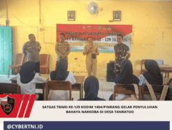 Satgas TMMD ke-129 Kodim 1404/Pinrang Gelar Penyuluhan Bahaya Narkoba di Desa Tanratuo