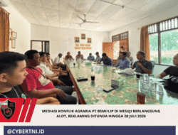 Mediasi Konflik Agraria PT BSMI/LIP di Mesuji Berlangsung Alot, Reklaming Ditunda hingga 28 Juli 2026