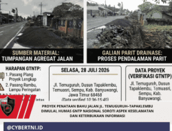 Proyek Penataan Bahu Jalan Jl. Temuguruh–Tapaklembu Dimulai, Humas GNTP Nasional Soroti Aspek Keselamatan dan Keterbukaan Informasi