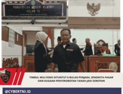 Timbul Mulyono Dituntut 6 Bulan Penjara, Sengketa Pagar dan Dugaan Penyerobotan Tanah Jadi Sorotan
