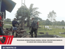 Wujudkan Kesejahteraan Warga, Kodim 1205/Sintang Bangun 16 Sumur Bor hingga Bedah Rumah