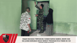 Wajah Bahagia Terpancar, Rumah Bapak Samsul Bahri dan Ibu Jusma Berubah Indah Berkat Program RTLH TMMD Ke-129 Kodim 0208/Asahan