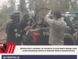 Respon Cepat Laporan 110, Polresta Cilacap Bantu Remaja yang Alami Kerusakan Sepeda di Kawasan Wisata Widarapayung