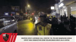 Respon Cepat Laporan Call Center 110, Polsek Majenang Gerak Cepat Urai Kemacetan Demi Kelancaran Arus Lalu Lintas
