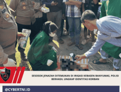 Sesosok Jenazah Ditemukan Di Irigasi Kebasen Banyumas, Polisi Berhasil Ungkap Identitas Korban