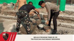 Melalui Program TMMD Ke-129 TNI-Polri dan Masyarakat Bersinergi