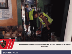 Kebakaran Rumah di Karangnangka, Polsek Mrebet Turunkan Personel