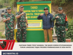 Pastikan TMMD Tepat Sasaran, Tim Wasev Korem 072/Pamungkas Turun Langsung Tinjau Progres Pembangunan di Desa Wates