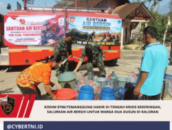 Kodim 0706/Temanggung Hadir di Tengah Krisis Kekeringan, Salurkan Air Bersih untuk Warga Dua Dusun di Kaloran
