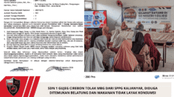 SDN 1 Gujeg Cirebon Tolak MBG dari SPPG Kalianyar, Diduga Ditemukan Belatung dan Makanan Tidak Layak Konsumsi