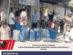 SETETES AIR, SEJUTA HARAPAN Kodim 0709/Kebumen Hadir Ringankan Dampak Kekeringan di Buayan