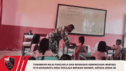 Tanamkan Nilai Pancasila dan Wawasan Kebangsaan Babinsa 1513-03/Kairatu Desa Tihulale Berikan Wanwil kepada Siswa SD