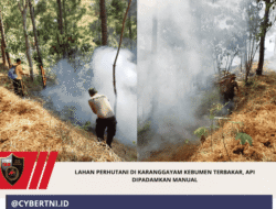 Lahan Perhutani di Karanggayam Kebumen Terbakar, Api Dipadamkan Manual