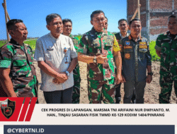 Cek Progres di Lapangan, Marsma TNI Arifaini Nur Dwiyanto, M. Han., Tinjau Sasaran Fisik TMMD Ke-129 Kodim 1404/Pinrang