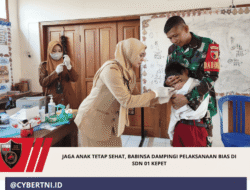 Jaga Anak Tetap Sehat, Babinsa Dampingi Pelaksanaan BIAS di SDN 01 Kepet