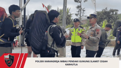 Polsek Karangreja Imbau Pendaki Gunung Slamet Cegah Karhutla
