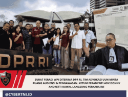 Surat FERADI WPI Diterima DPR RI, Tim Advokasi Uun Minta Ruang Audiensi & Pengawasan. Ketum FERADI WPI Adv.Donny Andretti Kawal Langsung Perkara ini