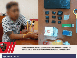 Ditresnarkoba Polda Jateng Ungkap Peredaran Sabu di Surakarta, Residivis Diamankan bersama 8 Paket Sabu