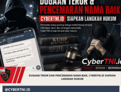 Dugaan Teror dan Pencemaran Nama Baik, CyberTNI.id Siapkan Langkah Hukum