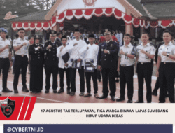 17 Agustus Tak Terlupakan, Tiga Warga Binaan Lapas Sumedang Hirup Udara Bebas