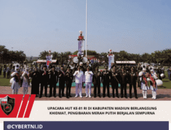 Upacara HUT ke-81 RI di Kabupaten Madiun Berlangsung Khidmat, Pengibaran Merah Putih Berjalan Sempurna