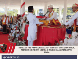 Mendagri Tito Pimpin Upacara HUT ke-81 RI di Manggarai Timur, Tegaskan Kehadiran Negara di Tengah Warga Terdampak Gempa