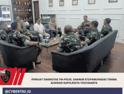 Perkuat Sinergitas TNI-Polri, Danrem 072/Pamungkas Terima Audiensi Kapolresta Yogyakarta