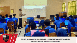 Polres Jombang Sosialisasikan Pemanfaatan AI Secara Bijak kepada Pelajar SMA PGRI 1 Jombang