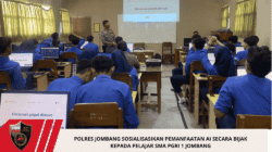 Polres Jombang Sosialisasikan Pemanfaatan AI Secara Bijak kepada Pelajar SMA PGRI 1 Jombang