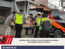 Respons Cepat Polresta Cilacap Selamatkan Korban Kecelakaan di Jalan Suprapto