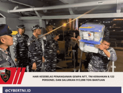 Hari Kesebelas Penanganan Gempa NTT, TNI Kerahkan 8.122 Personel dan Salurkan 913,898 Ton Bantuan
