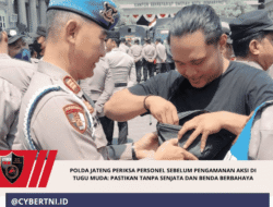 Polda Jateng Periksa Personel Sebelum Pengamanan Aksi di Tugu Muda: Pastikan Tanpa Senjata dan Benda Berbahaya