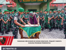 Pangdam I/BB Kunker ke Kodim 0206/Dairi, Prajurit Diminta Dukung Program Pemerintah