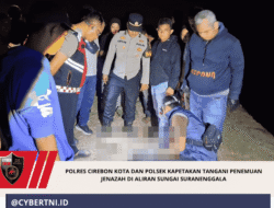 Polres Cirebon Kota dan Polsek Kapetakan Tangani Penemuan Jenazah di Aliran Sungai Suranenggala