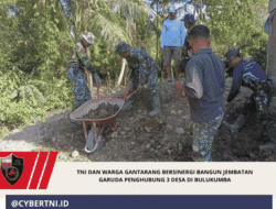 TNI dan Warga Gantarang Bersinergi Bangun Jembatan Garuda Penghubung 3 Desa di Bulukumba