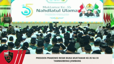 Presiden Prabowo Resmi Buka Muktamar ke-35 NU di Tambakberas Jombang