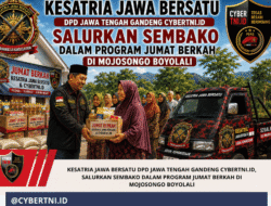 KESATRIA JAWA BERSATU DPD JAWA TENGAH GANDENG CYBERTNI.ID, SALURKAN SEMBAKO DALAM PROGRAM JUMAT BERKAH DI MOJOSONGO BOYOLALI