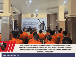 SQUAD NUSANTARA DAN LAPAS KELAS IIA SIDOARJO BUKA JALAN PEMBINAAN DAN BANTUAN HUKUM BAGI WARGA BINAAN : Sinergi Bantuan Hukum dan Pelatihan Kewirausahaan, Bekal WBP Kembali Produktif